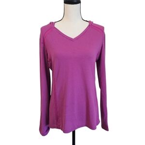 Kuhl Roll Tab Long Sleeve Hooded Shirt Purple/Pink M